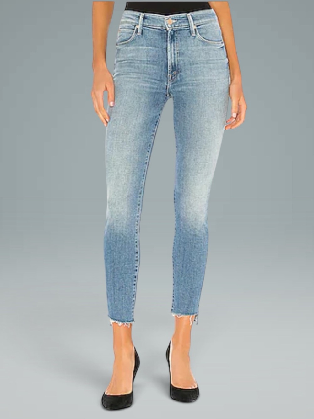 Mother The Stunner Zip Ankle Step Fray Camp Expert Jeans Size 25